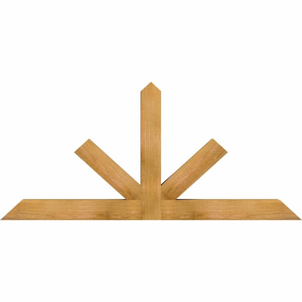 Ekena Millwork Saratoga Rough Sawn Timber Gable Bracket, Western Red Cedar, 60"W x 27"H x 4"D x 4"F, 11/12 Pitch GBW060X27X0404SAR00RWR - main